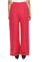 Mominos Fashion Moeza Reyon Cotton Magenta Cut Work Palazzo | Grocsy