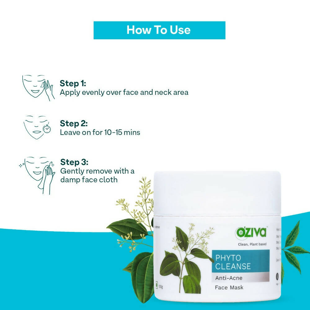 OZiva Phyto Cleanse Anti-Acne Face Mask | Grocsy