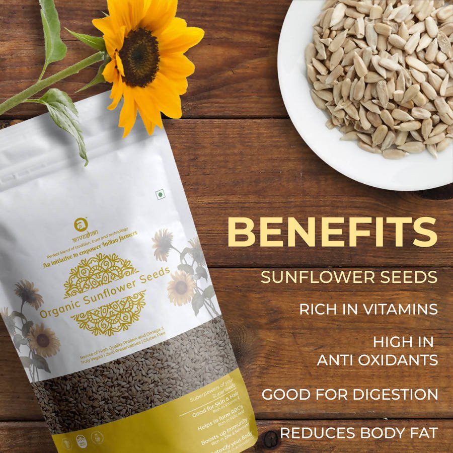 Anveshan Organic Raw Sunflower Seeds | Grocsy