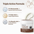 Dermistry 1% Kojic Acid 5% Niacinamide Glowing Skin Face Cream | Grocsy