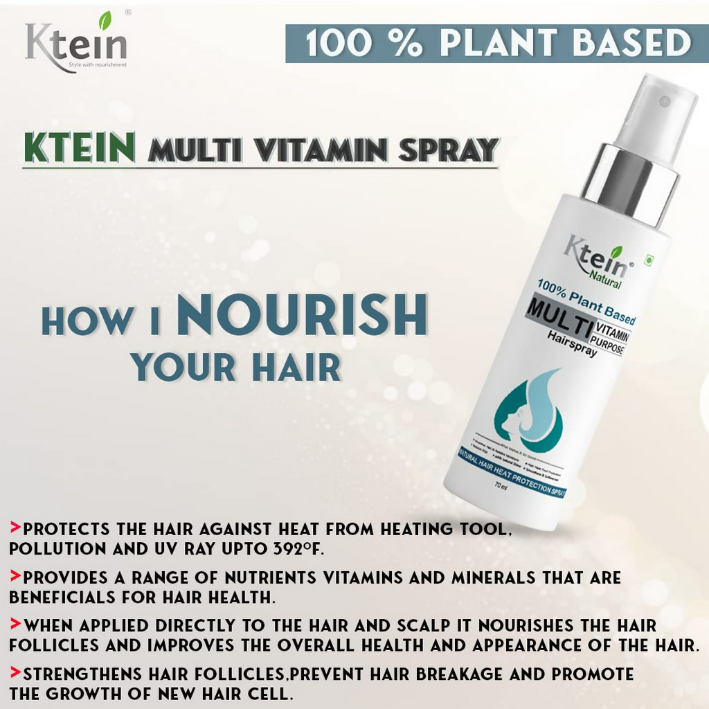 Ktein Natural 100% Plant Based Multi Vitamin Purpose with Deep Nourishment Hairspray For Hair | Grocsy