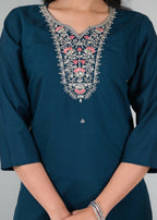 Ethnic Festive Wear Chanderi Rama Stitched Suit With Dupatta - Tanisha | Grocsy