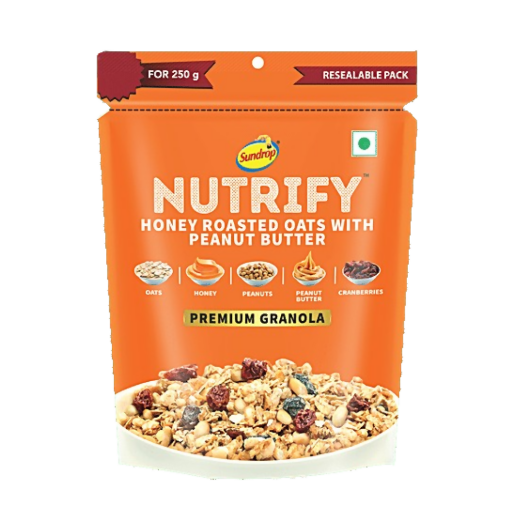 Sundrop Nutrify Honey Roasted Oats - With Peanut Butter, Granola | Grocsy