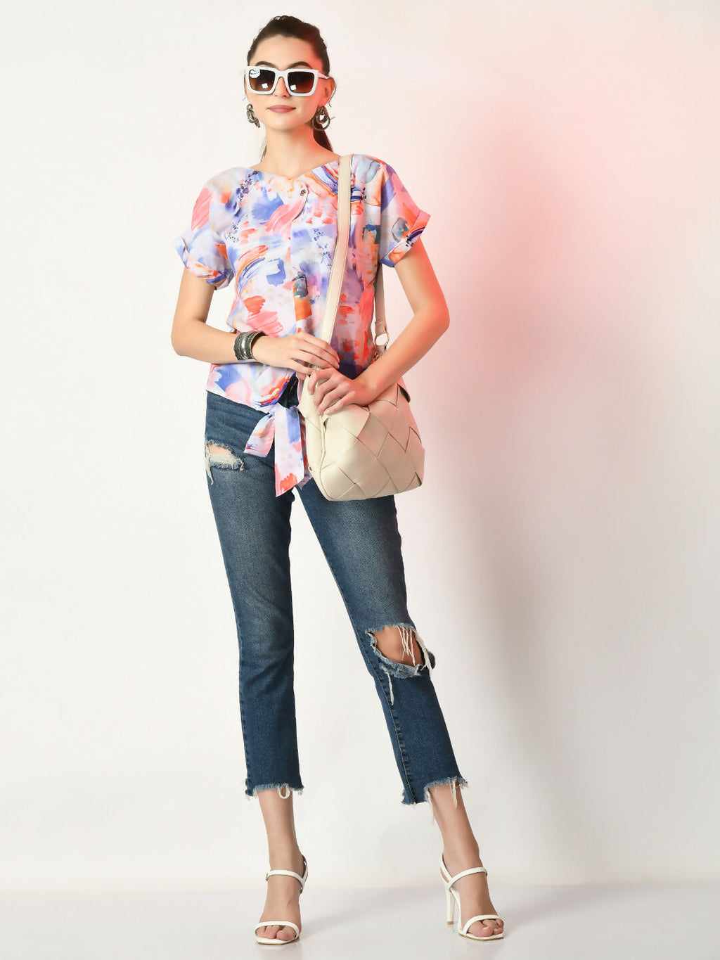 Myshka Women's Multi Printed Top | Grocsy