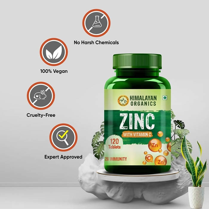 Himalayan Organics Zinc With Vitamin C Tablets | Grocsy