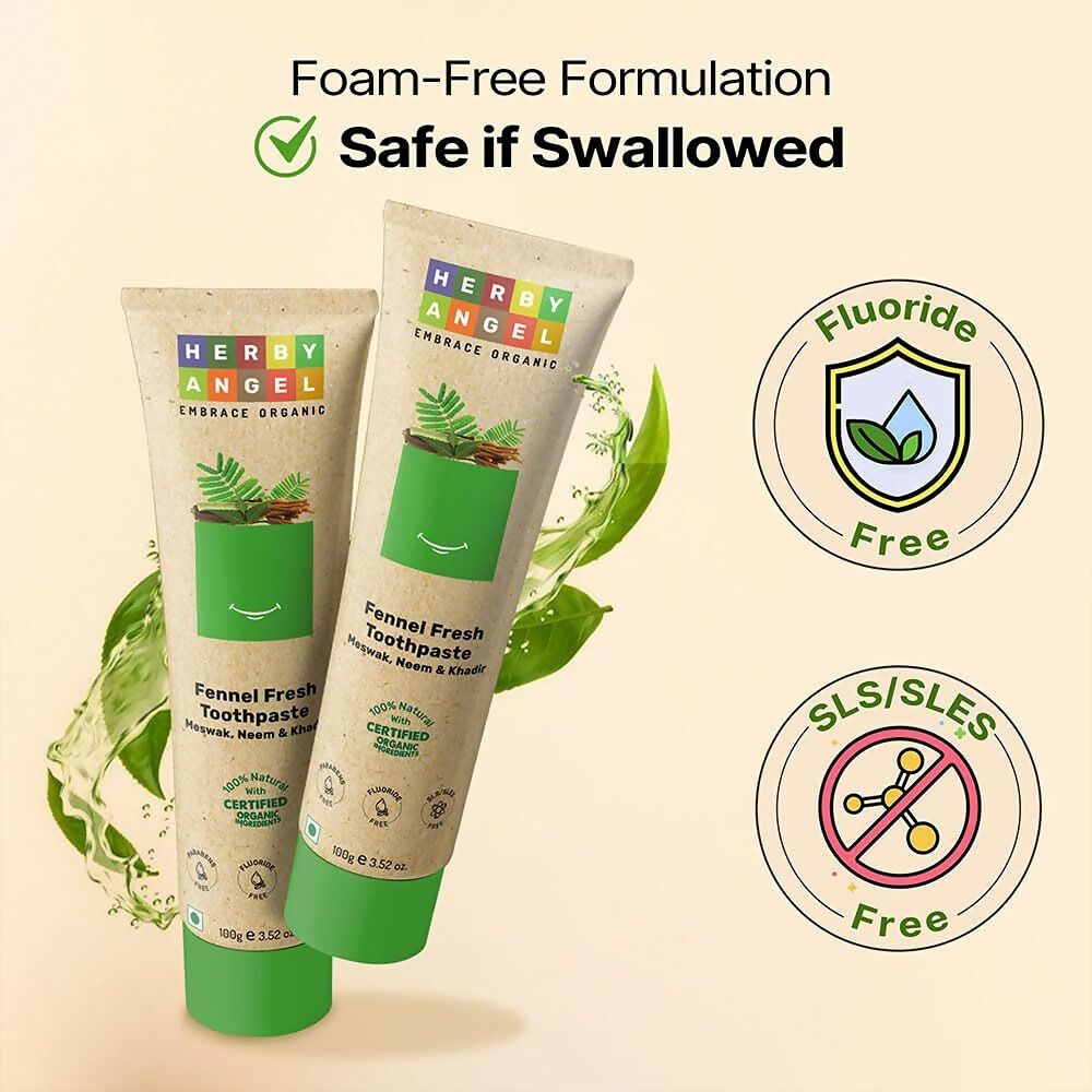 Herby Angel Fennel Fresh Toothpaste for Kids | Grocsy