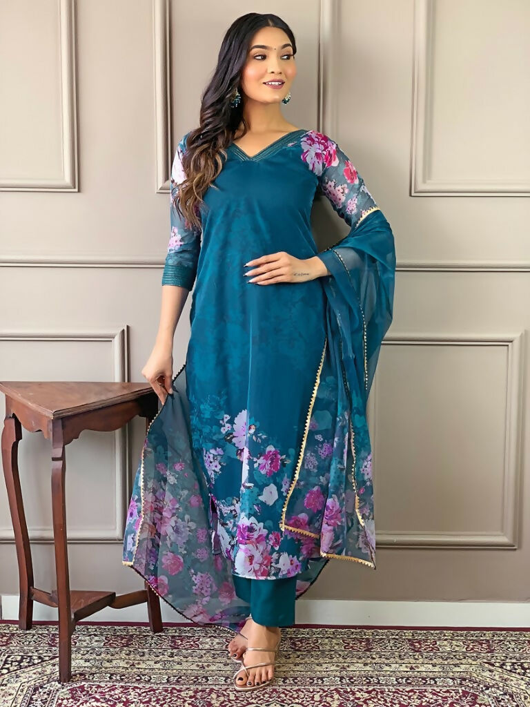 Partywear Designer Tebby Rama Stitched Suit With Dupatta - Tanisha | Grocsy