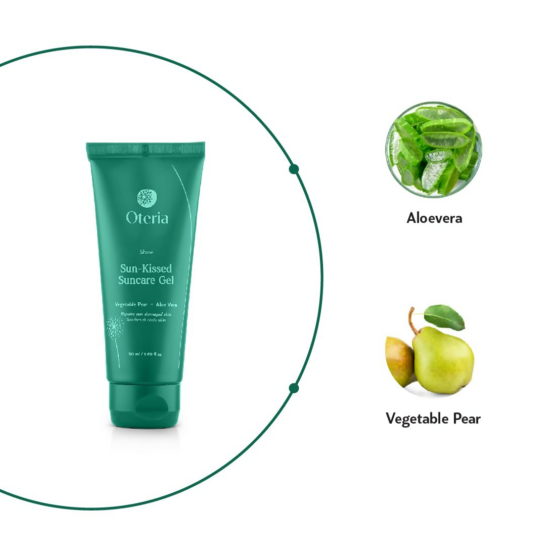 Oteria Sun Kissed Sun Care Gel For Sun Damage And Repair Skin Gel | Grocsy