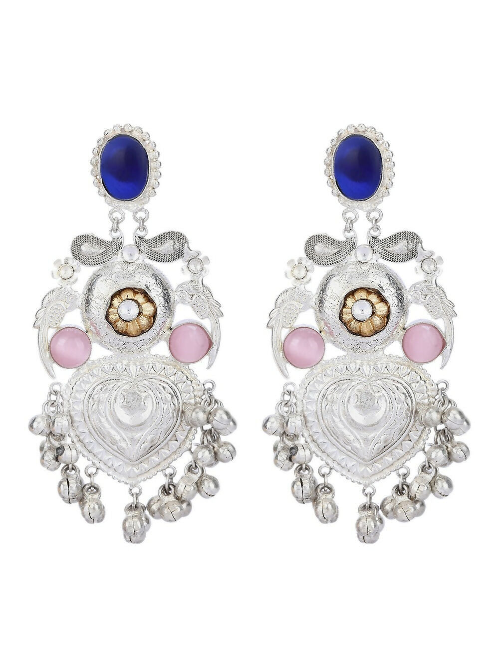Joban Fashion Women Ghungroo Style Silver Tone Earrings | Grocsy