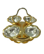 Puja N Pujari Kumkum Holder With Gold-Polished | Grocsy