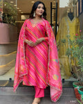Partywear Designer Pure Russian Silk Pink Stitched Suit With Dupatta - Tanisha | Grocsy