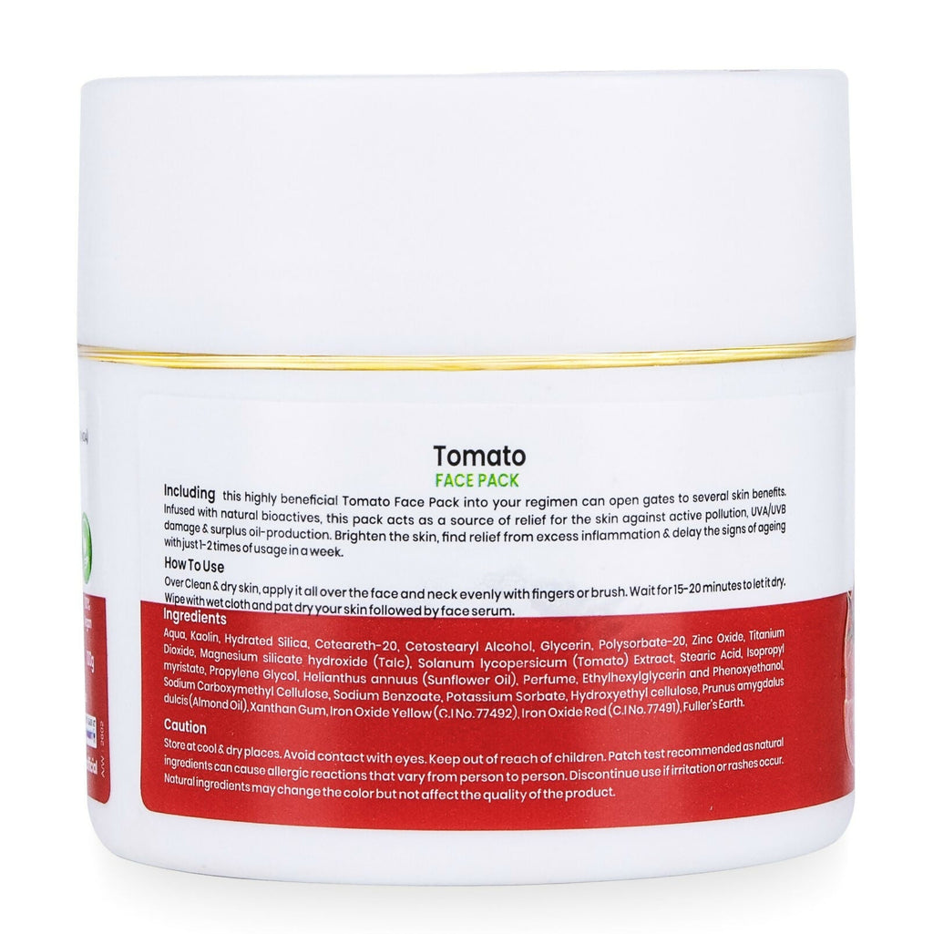 VI-JOHN Prakritik Tomato Face Pack Removes Tanning & Dead Cells Made With 100% Natural Bio Actives | Grocsy