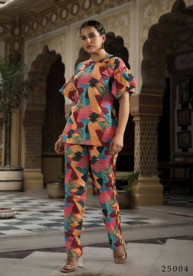 Women's Casual Fashionable Multi Muslin co-ord set - Rooh | Grocsy