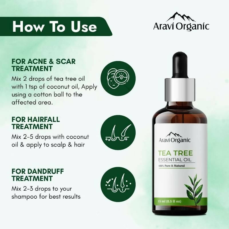 Aravi Organic Tea Tree Essential Oil | Grocsy