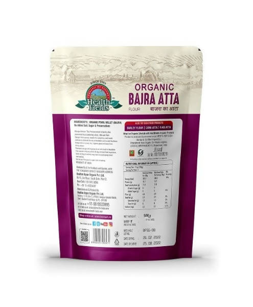 Health Fields Organic Bajra Atta | Grocsy