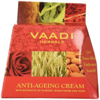 Vaadi Herbals Value Anti Ageing Cream, Almond Wheatgerm Oil and Rose | Grocsy