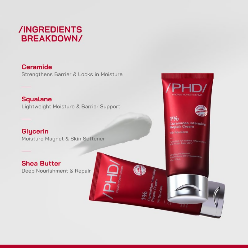 Proven Honest Derma (PHD) 1% Ceramides Intensive Repair Face Cream | Grocsy
