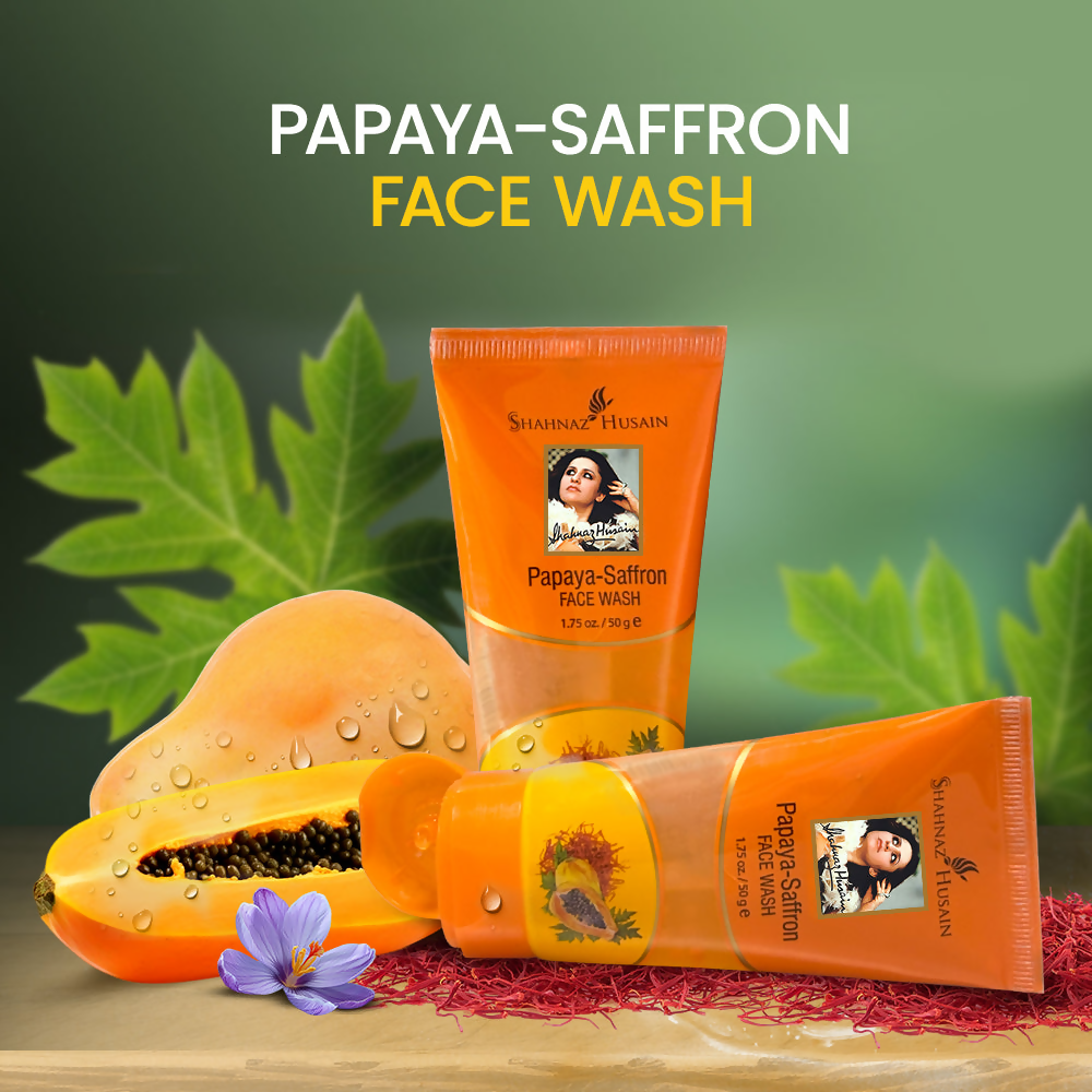Shahnaz Husain Papaya-Saffron Face Wash | Grocsy