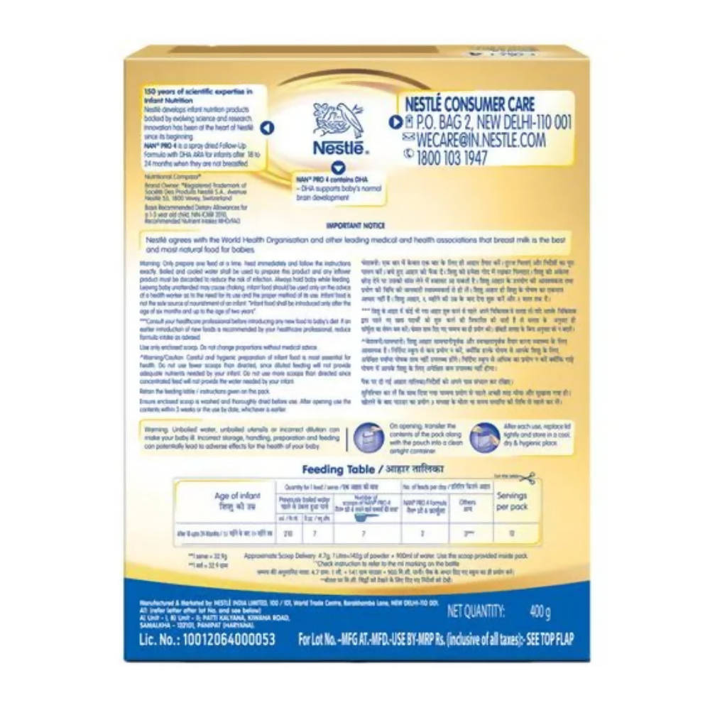 Nestle Nan Pro Follow-Up Formula Powder After 18 Months Stage 4 | Grocsy
