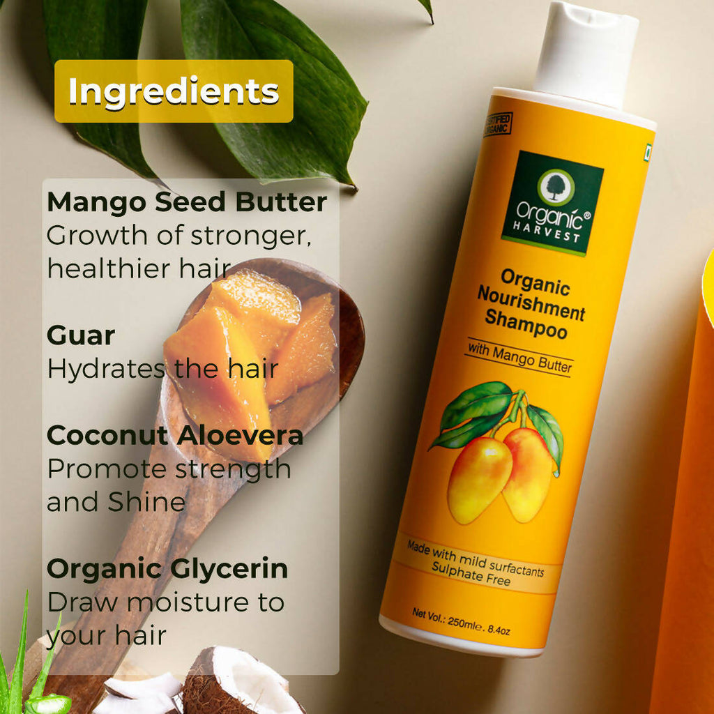 Organic Harvest Organic Nourishment Shampoo With Mango Butter | Grocsy