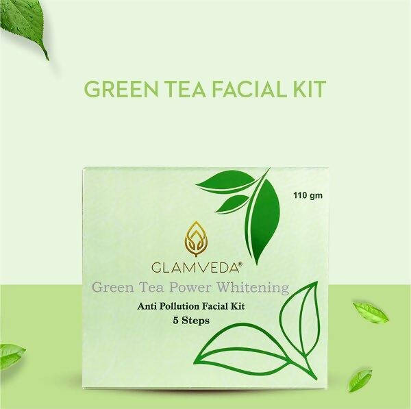 Glamveda Green Tea Facial Kit- Anti Pollution & Brightening | Grocsy