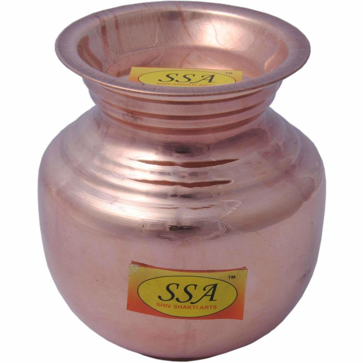 Handmade Pure Copper Kalash Lota With Lid Copper Kalash  (Height: 6.5 inch, Brown) | Grocsy