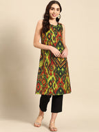 Sangria Women Ikat Printed Kurta | Grocsy