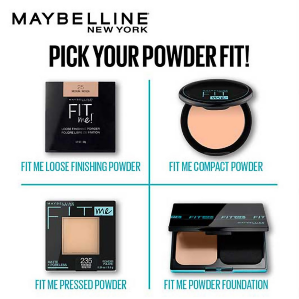 Maybelline New York Fit Me Matte Poreless Pressed Face Powder - True Beige 222 | Grocsy