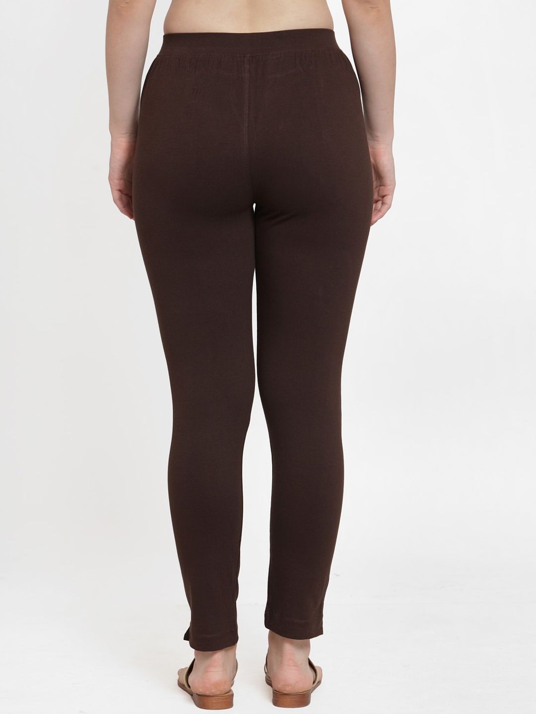 TAG 7 Women Pack Of 2 Solid Ankle-Length Straight-Fit Leggings | Grocsy