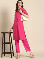 All About You Women Regular Pure Cotton Kurta with Trousers | Grocsy