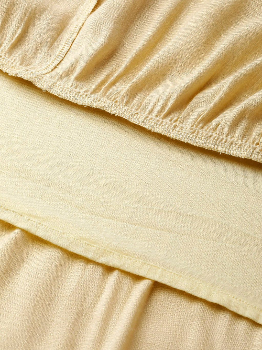 HERE&NOW Women Yellow Solid Tiered Anarkali Kurta | Grocsy