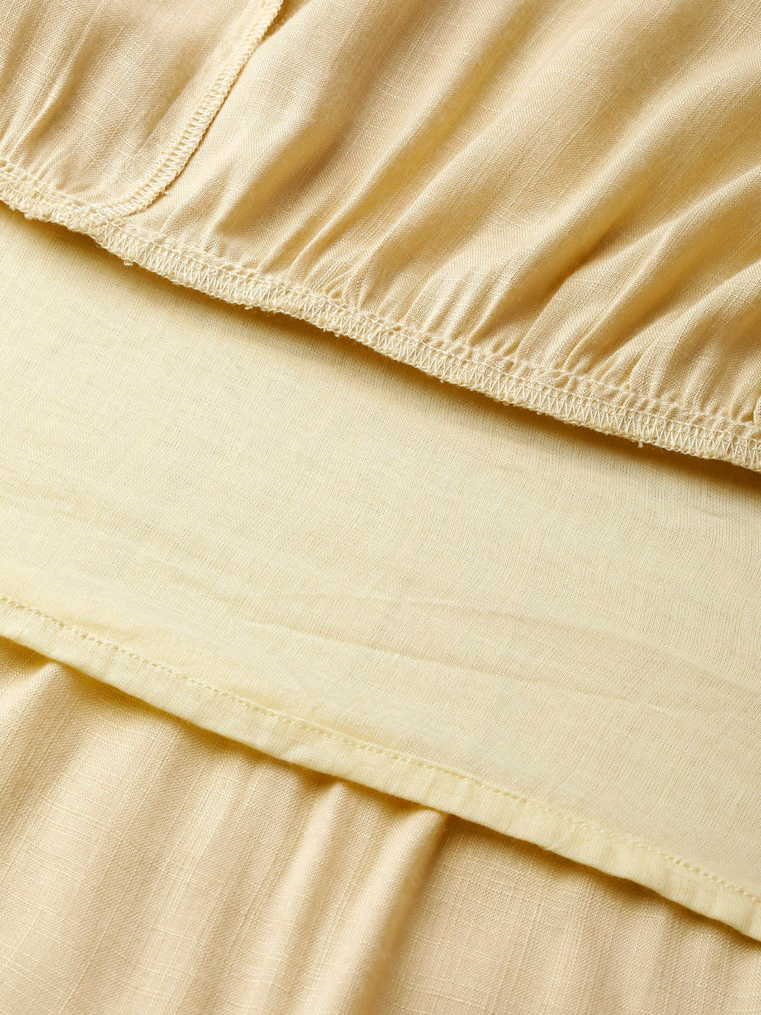 HERE&NOW Women Yellow Solid Tiered Anarkali Kurta | Grocsy