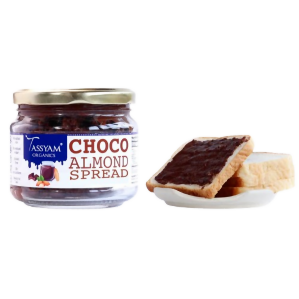 Tassyam Organics Rich Dark Chocolate Almond Spread | Grocsy