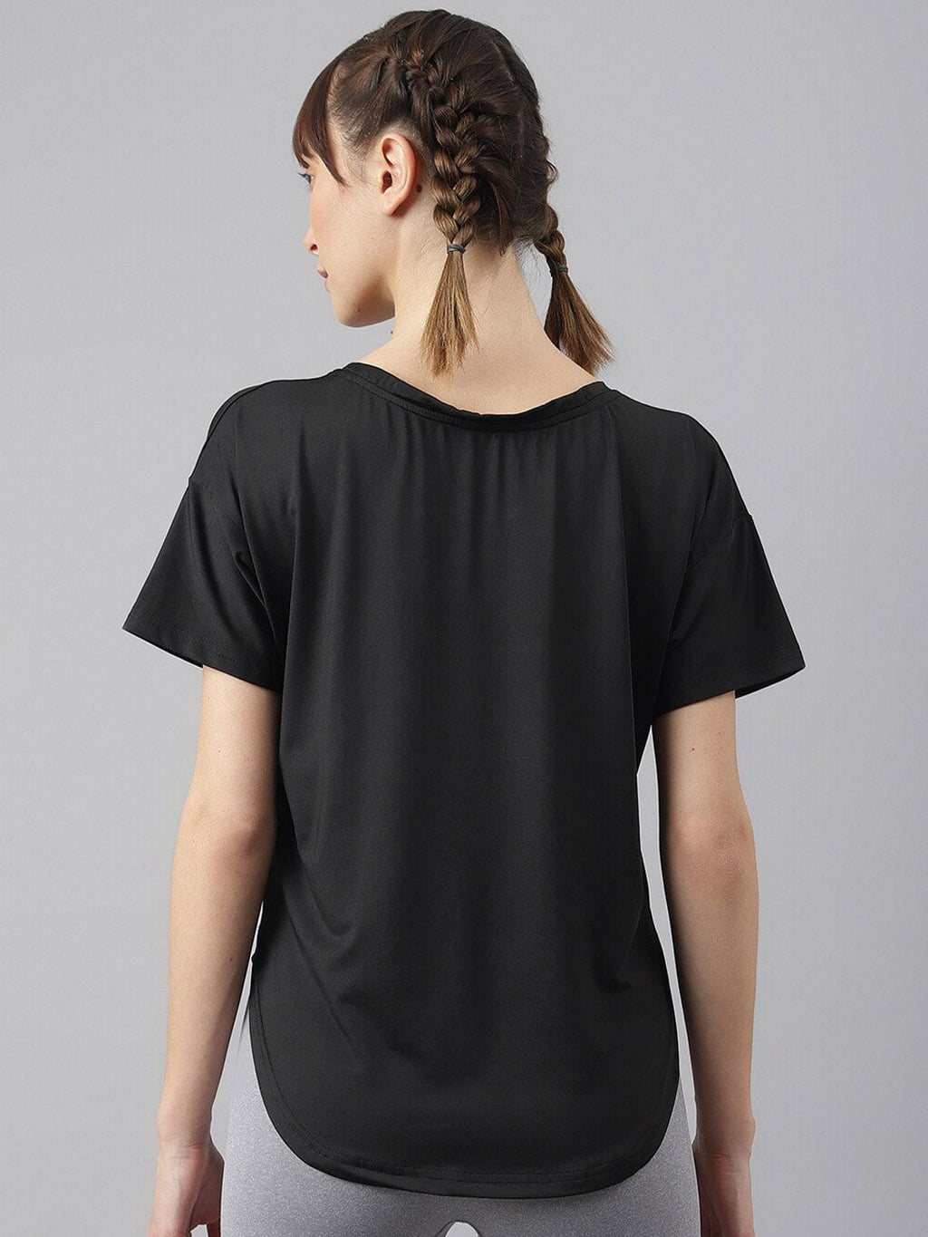 MKH Women Typography Printed Drop-Shoulder Sleeves Dri-FIT Sports T-shirt | Grocsy