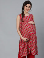 Aks Checked Maternity Kurta | Grocsy