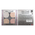 Miss Claire Bronze & Highlighter Makeup Studio Palette - 2 | Grocsy