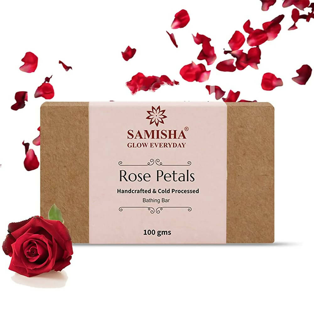 Samisha Organic Rose Petals Anti Aging Bathing Bar | Grocsy