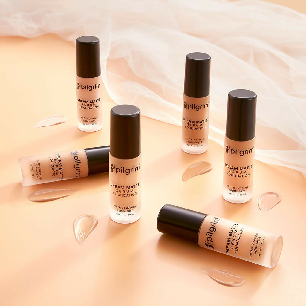 Pilgrim Dream Matte Serum Foundation With Matte & Poreless All Day Coverage Lightweight - Warm Sand | Grocsy