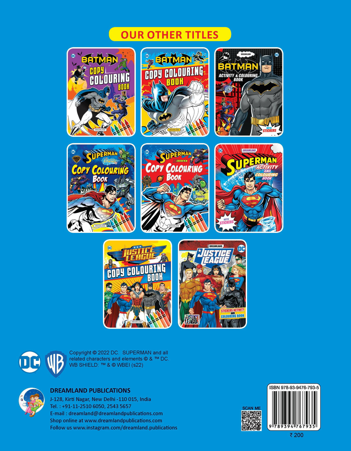 Dreamland Superman Copy Colouring Book: Children Drawing, Painting & Colouring Book | Grocsy