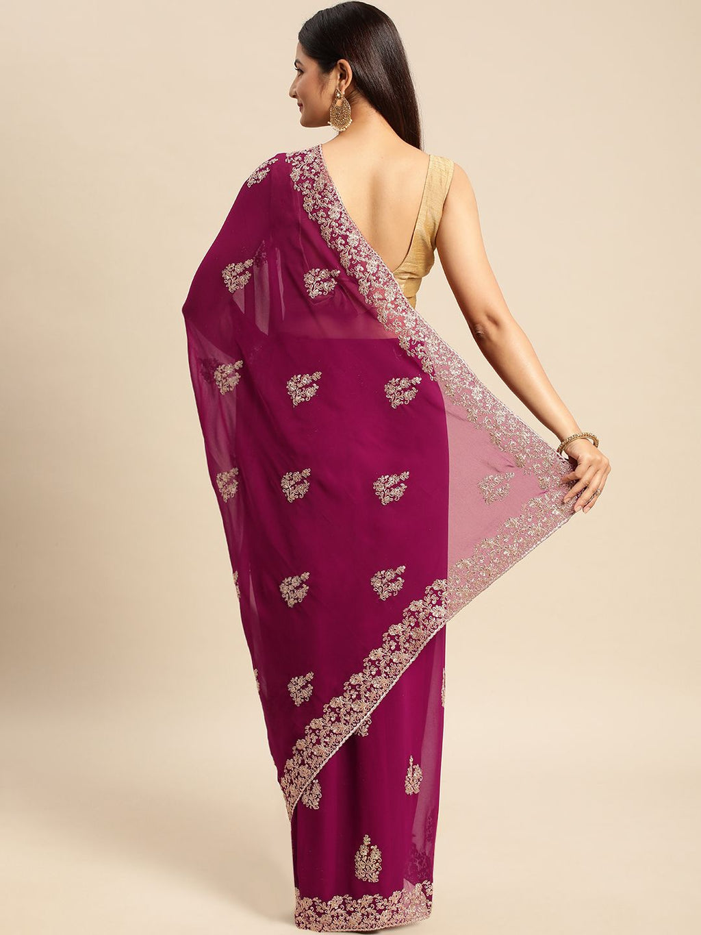 kasee Embroidered Ethnic Saree | Grocsy