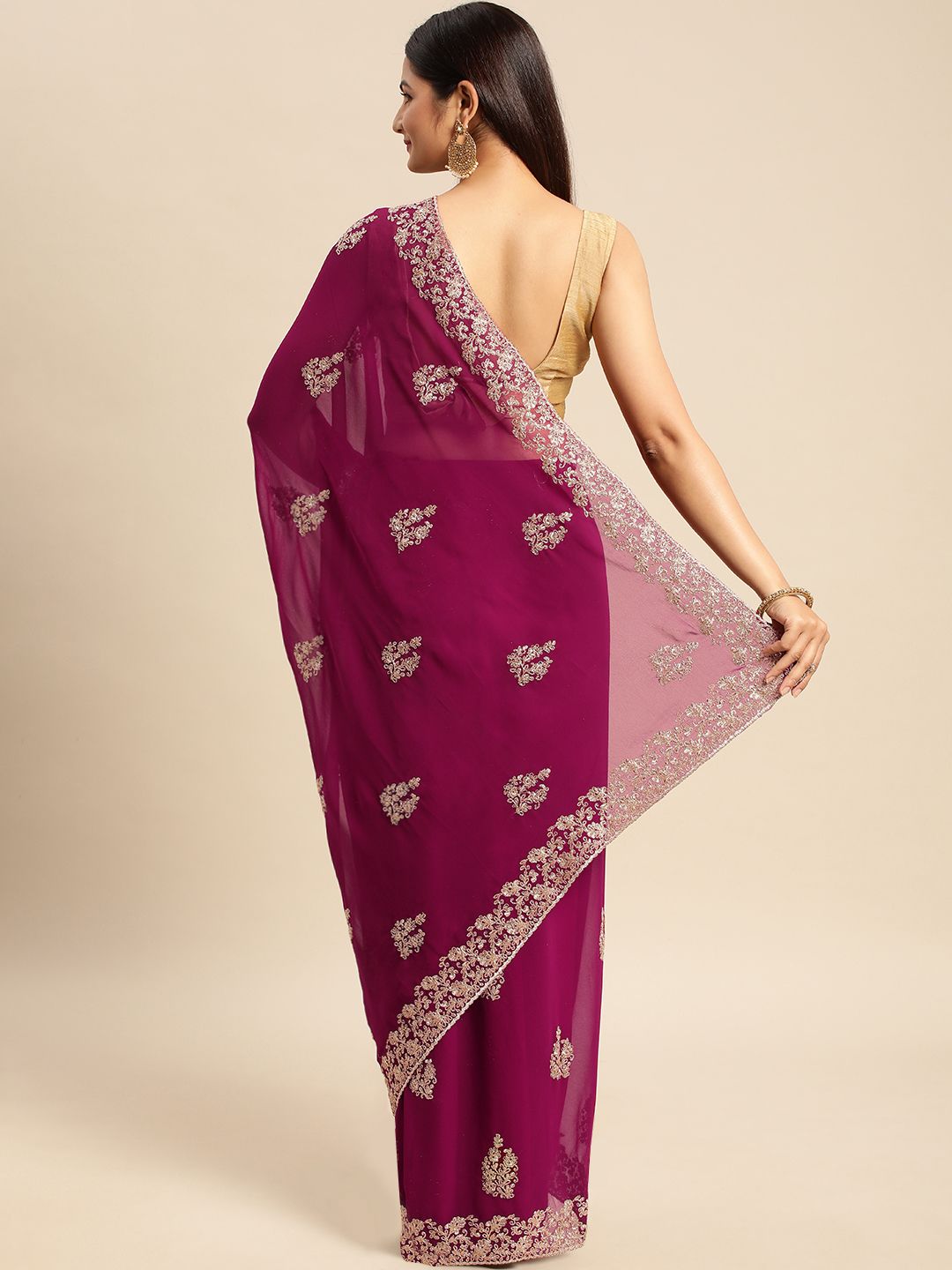 kasee Embroidered Ethnic Saree | Grocsy