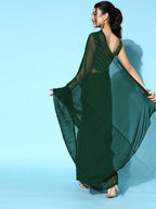 Saree Mall Green Saree | Grocsy