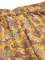 InWeave Mustard Kalamkari Print Co Ord Set With Belt | Grocsy
