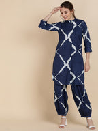 Sangria Dyed Pure Cotton Kurta With Salwar | Grocsy