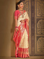 Saree Mall Woven Design Zari Kanjeevaram Traditional Sarees | Grocsy