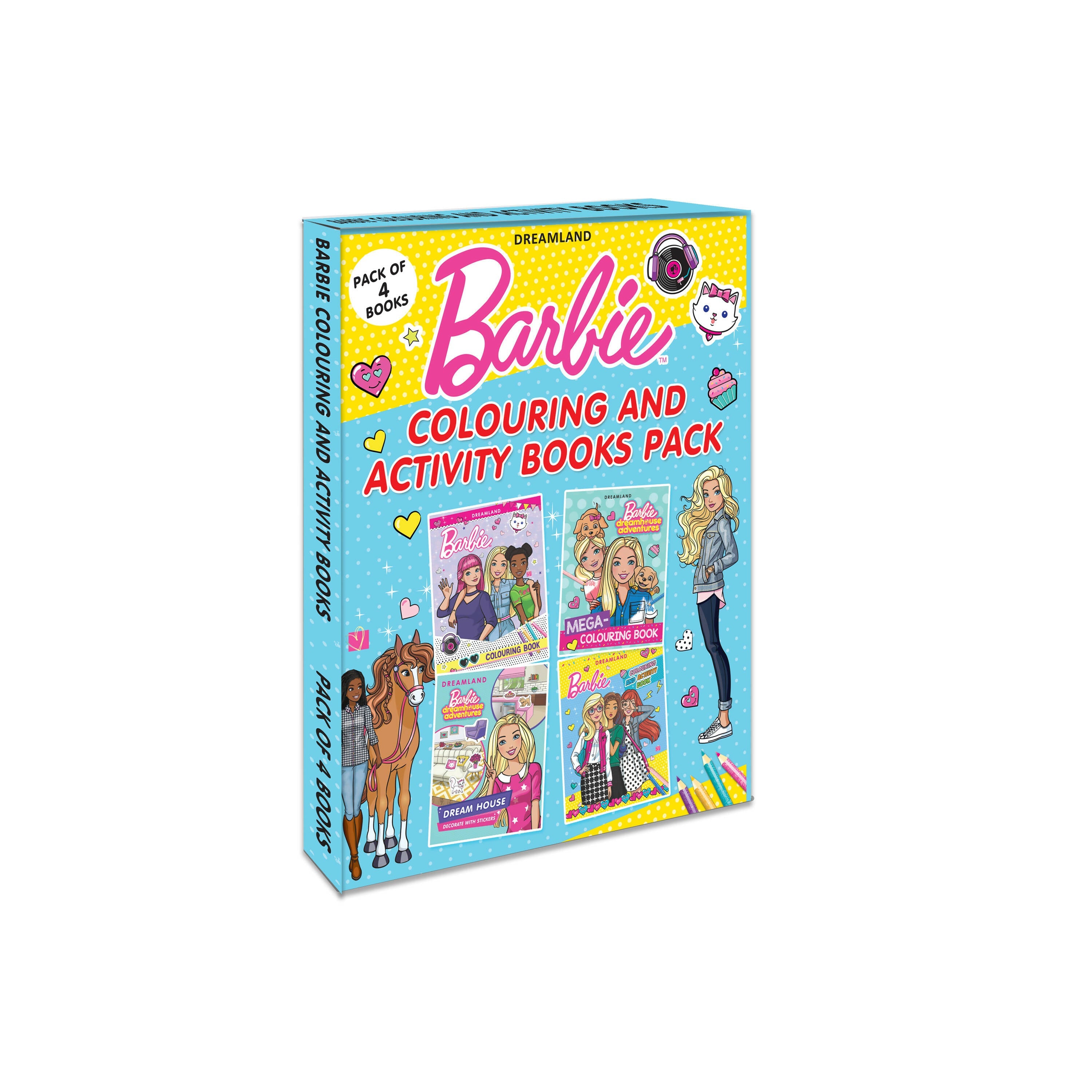 Dreamland Barbie Colouring and Activity Books Pack (A Pack of 4 Books) | Grocsy