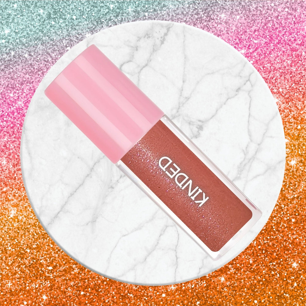 KINDED Sheen Shimmer Lip Gloss - 03 Calendula Rust | Grocsy