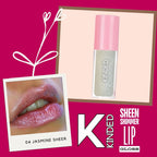 KINDED Sheen Shimmer Lip Gloss - 04 Jasmine Sheer | Grocsy