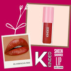 KINDED Sheen Shimmer Lip Gloss - 05 Hibiscus Red | Grocsy