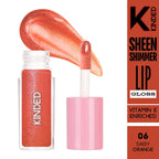 KINDED Sheen Shimmer Lip Gloss - 06 Daisy Orange | Grocsy